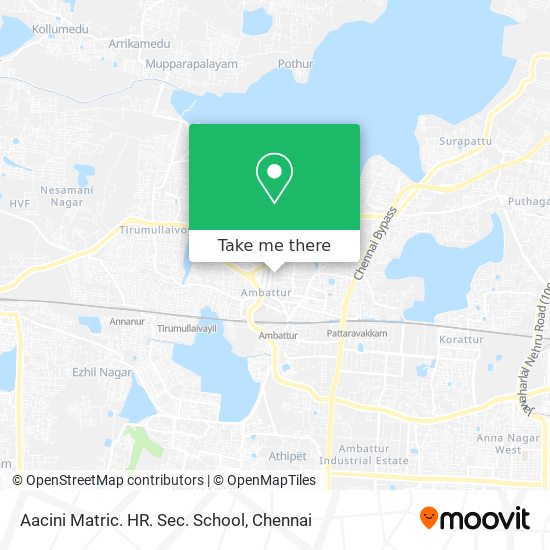Aacini Matric. HR. Sec. School map