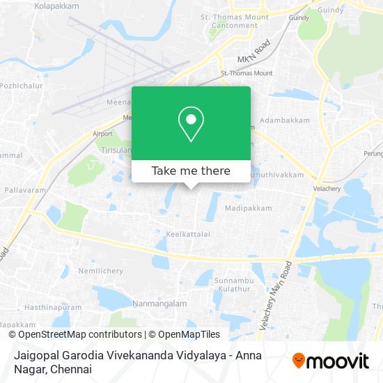 Jaigopal Garodia Vivekananda Vidyalaya - Anna Nagar map