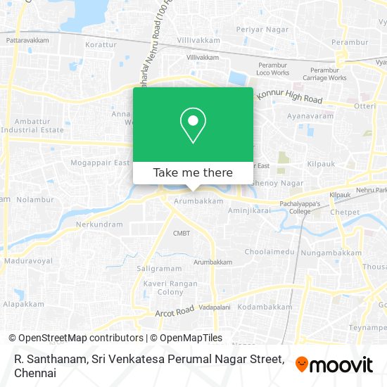 R. Santhanam, Sri Venkatesa Perumal Nagar Street map