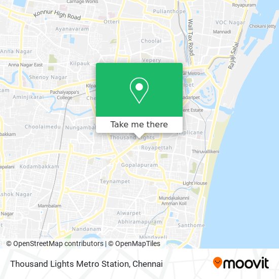 Thousand Lights Metro Station map