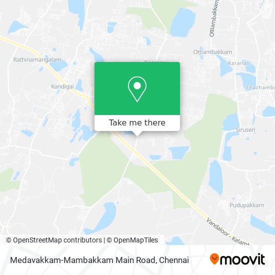 Medavakkam-Mambakkam Main Road map