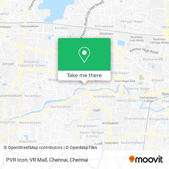 PVR Icon, VR Mall, Chennai map