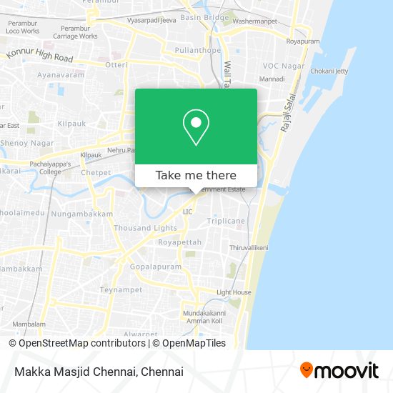 Makka Masjid Chennai map