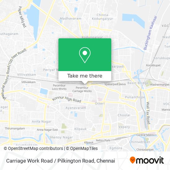 Carriage Work Road / Pilkington Road map