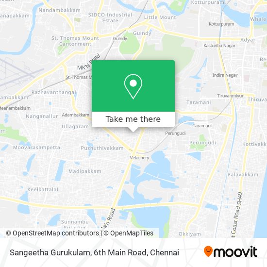 Sangeetha Gurukulam, 6th Main Road map