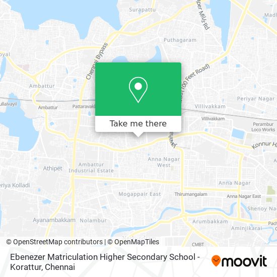 Ebenezer Matriculation Higher Secondary School - Korattur map