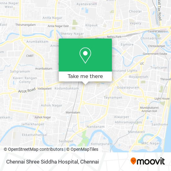 Chennai Shree Siddha Hospital map