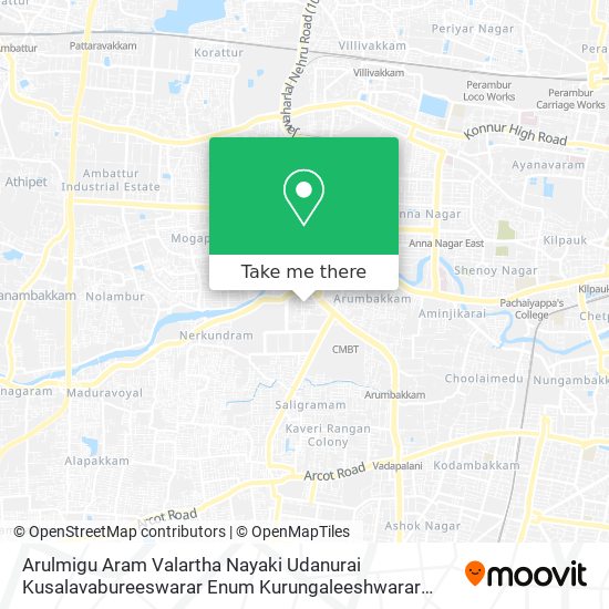 Arulmigu Aram Valartha Nayaki Udanurai Kusalavabureeswarar Enum Kurungaleeshwarar Swamy Temple map