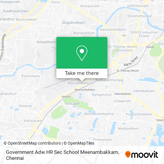 Government Adw HR Sec School Meenambakkam map