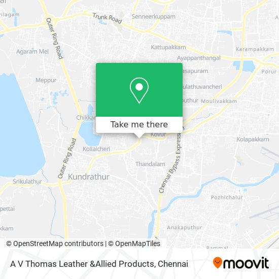 A V Thomas Leather &Allied Products map