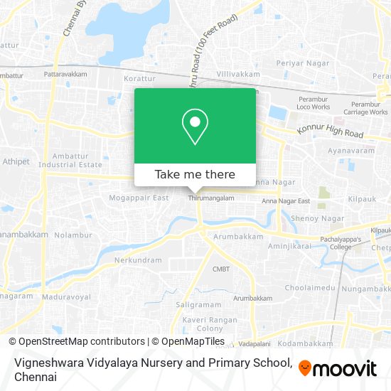 Vigneshwara Vidyalaya Nursery and Primary School map