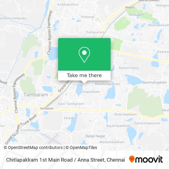 Chitlapakkam 1st Main Road / Anna Street map