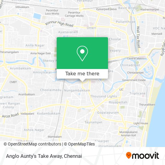 Anglo Aunty's Take Away map