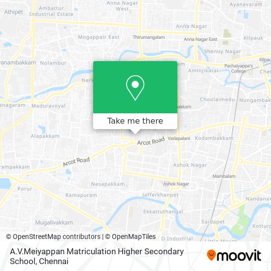 A.V.Meiyappan Matriculation Higher Secondary School map