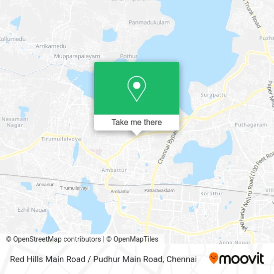 Red Hills Main Road / Pudhur Main Road map