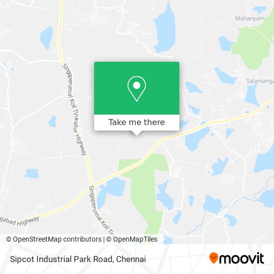 Sipcot Industrial Park Road map