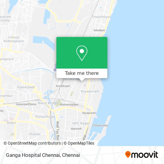 Ganga Hospital Chennai map