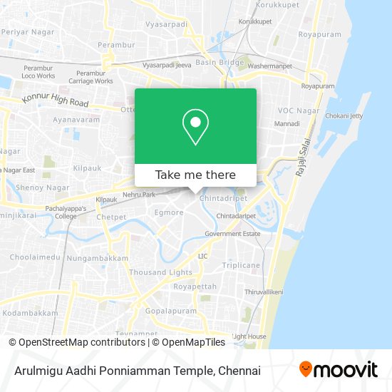 Arulmigu Aadhi Ponniamman Temple map