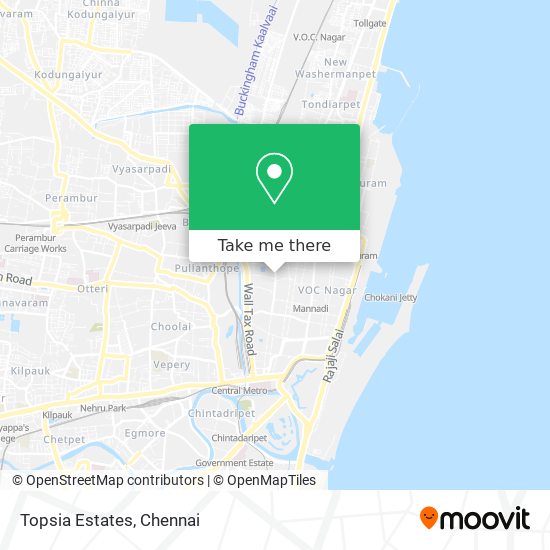 Topsia Estates map