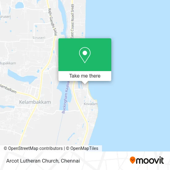 Arcot Lutheran Church map