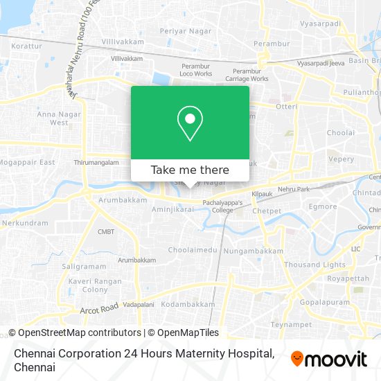 Chennai Corporation 24 Hours Maternity Hospital map