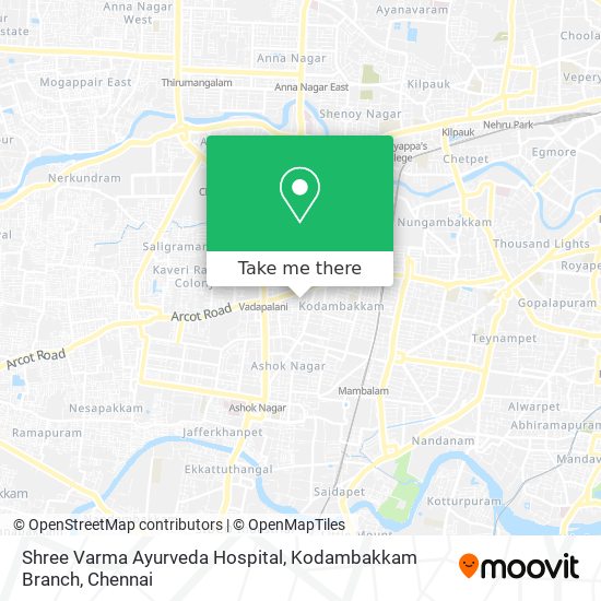 Shree Varma Ayurveda Hospital, Kodambakkam Branch map