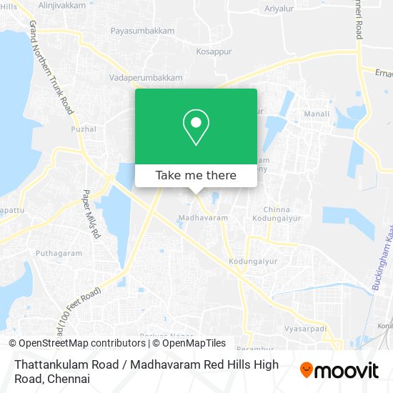 Thattankulam Road / Madhavaram Red Hills High Road map