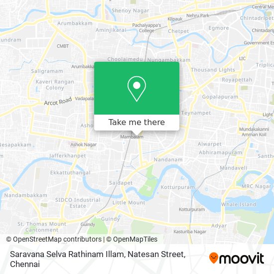 Saravana Selva Rathinam Illam, Natesan Street map