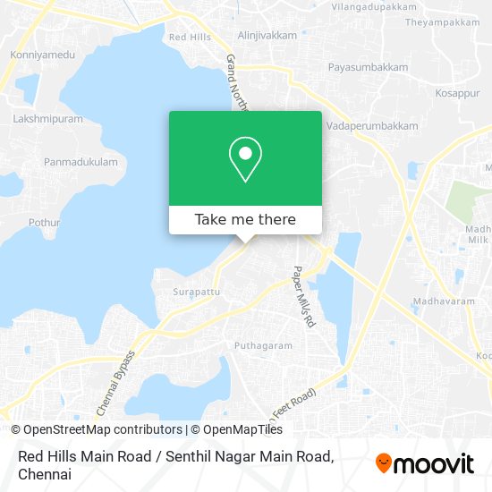 Red Hills Main Road / Senthil Nagar Main Road map