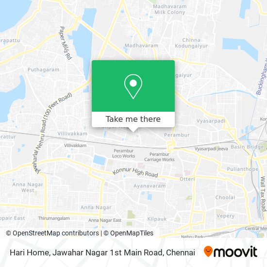 Hari Home, Jawahar Nagar 1st Main Road map