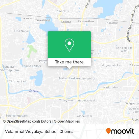 Velammal Vidyalaya School map