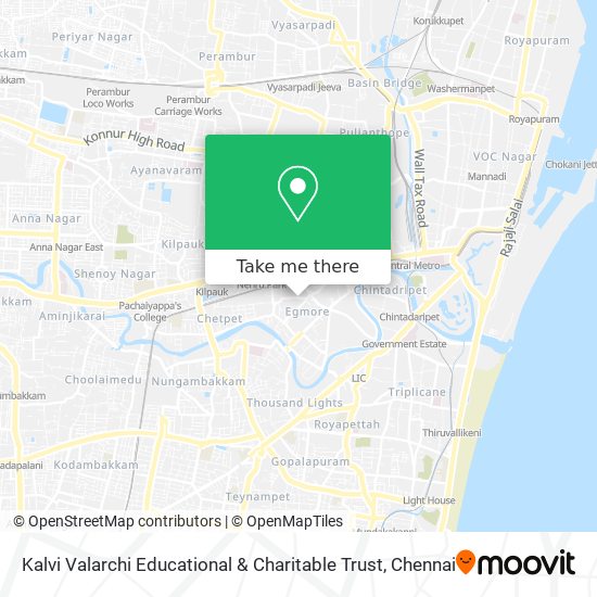 Kalvi Valarchi Educational & Charitable Trust map