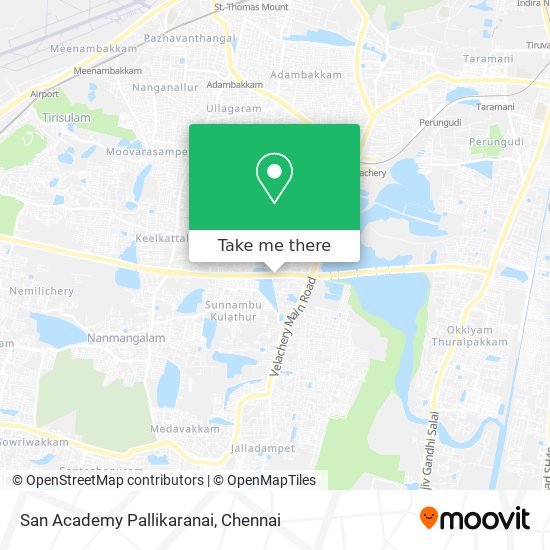 San Academy Pallikaranai map