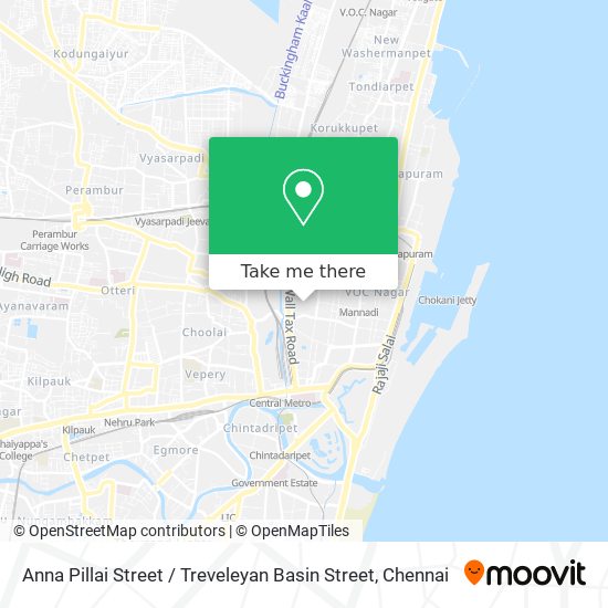 Anna Pillai Street / Treveleyan Basin Street map
