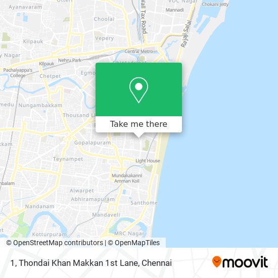 1, Thondai Khan Makkan 1st Lane map