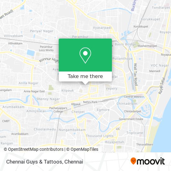 Chennai Guys & Tattoos map