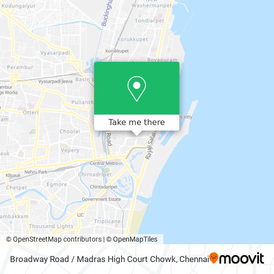 Broadway Road / Madras High Court Chowk map