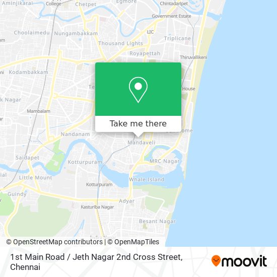 1st Main Road / Jeth Nagar 2nd Cross Street map