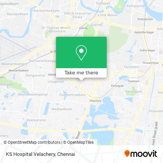 KS Hospital Velachery map