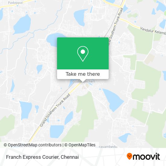 Franch Express Courier map
