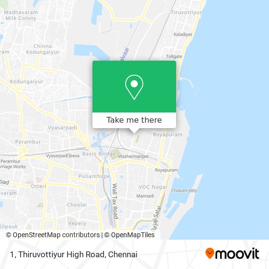 1, Thiruvottiyur High Road map