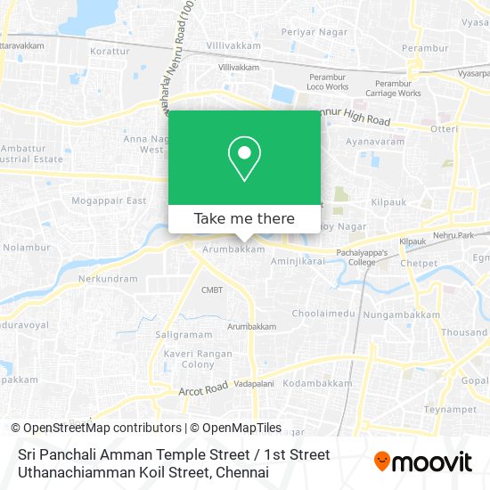 Sri Panchali Amman Temple Street / 1st Street Uthanachiamman Koil Street map