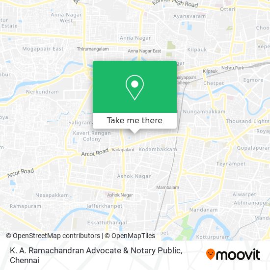 K. A. Ramachandran Advocate & Notary Public map