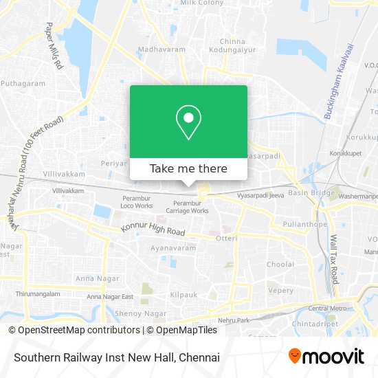 Southern Railway Inst New Hall map