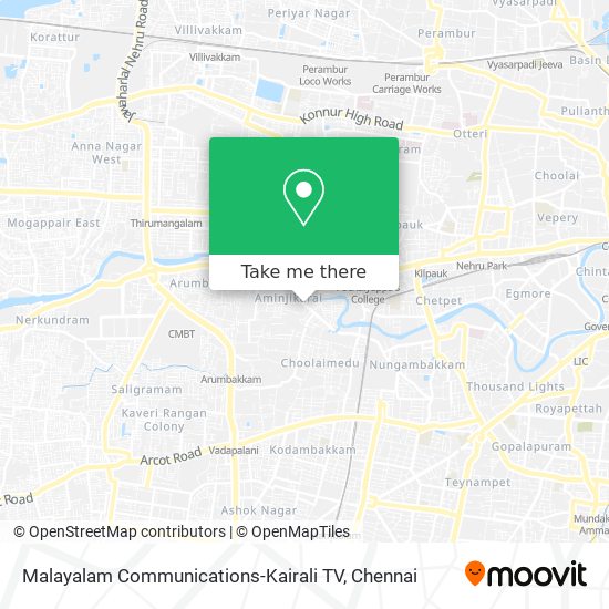 Malayalam Communications-Kairali TV map