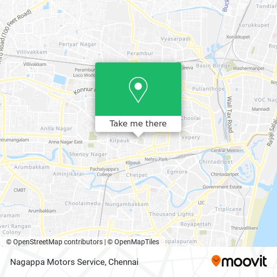 Nagappa Motors Service map