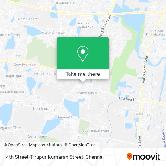 4th Street-Tirupur Kumaran Street map