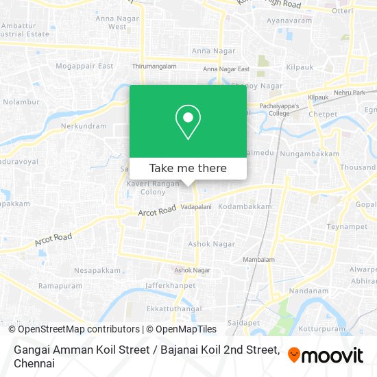 Gangai Amman Koil Street / Bajanai Koil 2nd Street map