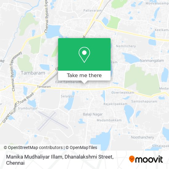 Manika Mudhaliyar Illam, Dhanalakshmi Street map