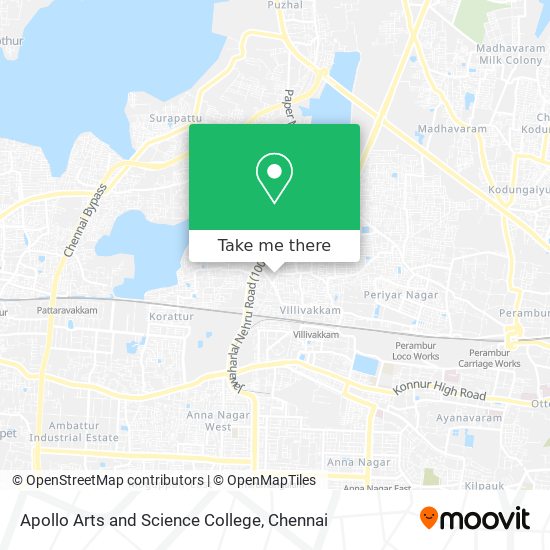 Apollo Arts and Science College map